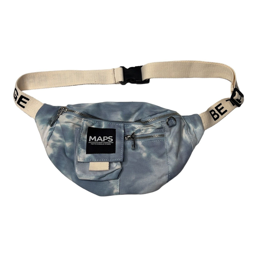 MAPS M.A.P.S. Be The Bridge Tie Dye Fanny Pack (Blue) LSD Shrooms Festival Bag